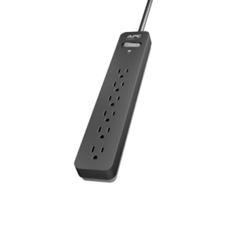 Regleta APC de 6 tomas 120V Negro