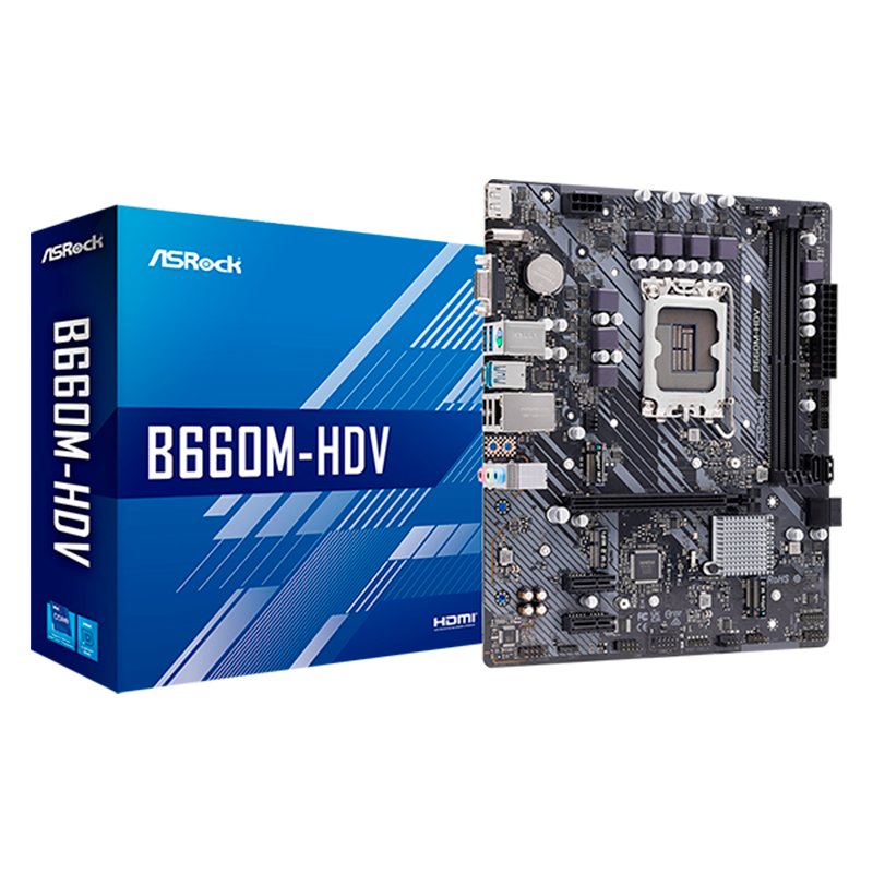 Motherboard AsRock B660M-HDV Socket LGA1700 13th & 12th Gen 2xDDR4 Micro-ATX