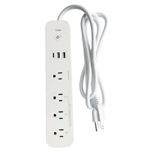 [VTA-84763] Regleta Inteligente VTA+ Energy Multitoma 4 Salidas 1.5 Metros Smart Home Wi-Fi