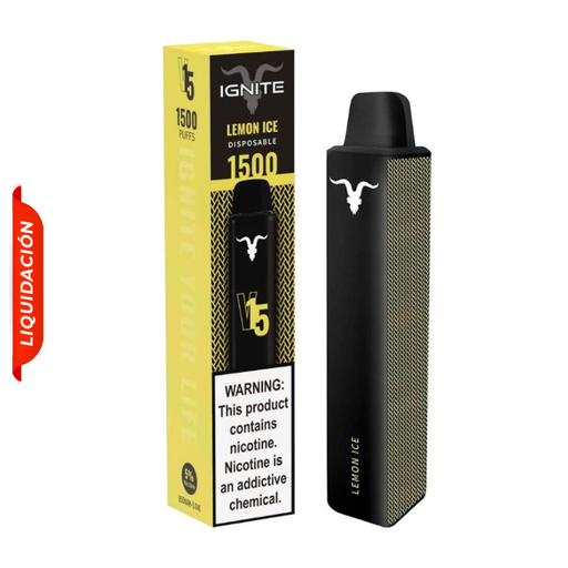 [810025996192] Vape Electronico Ignite V15 1500 Puffs  Nic 5g Lemon Ice