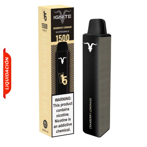 [810025995171] Vape Electronico Ignite V15 1500 Puffs Nic 5g Cranberry Lemonade