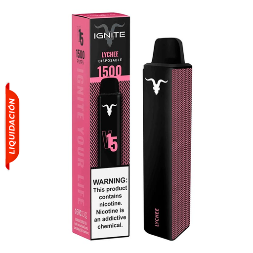 [810025996109] Vape Electronico Ignite V15 1500 Puffs Nic 5g Lychee