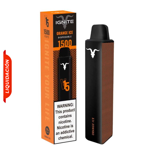 [810025995690] Vape Electronico Ignite V15 1500 Puffs Nic 5g Orange Ice