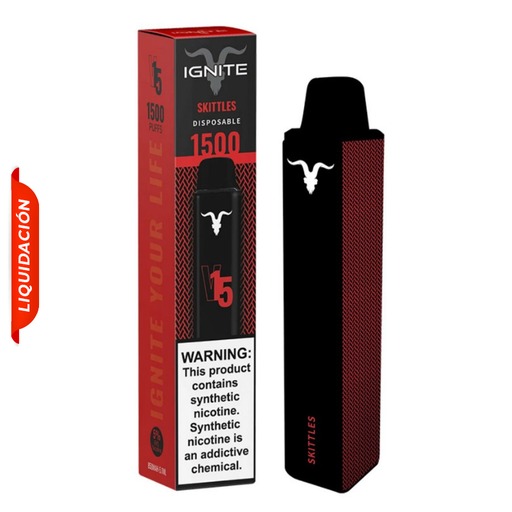 [810025995751] Vape Electronico Ignite V15 1500 Puffs Nic 5g Skittles
