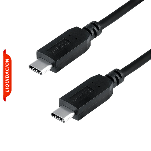 [ARG-CB-0063] Cable USB-C a USB-C Argom ARG-CB-0063 1.8 Metros Negro