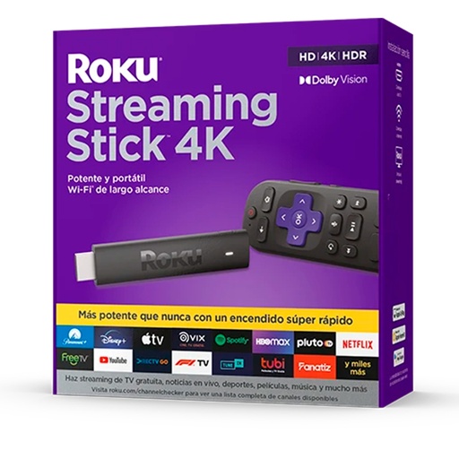[3820R] Dispositivo Roku Streaming Stick 4K HDMI Wi-Fi