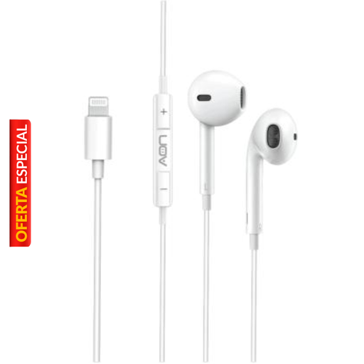 [AO-EP-1000] Audífonos AON Ligningth In-ear Wired MFI EarBuds Blanco