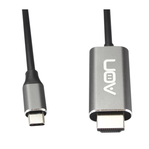[AO-CB-2102] Cable USB-C a HDMI AON AO-CB-2102 4K 3 Metros Negro
