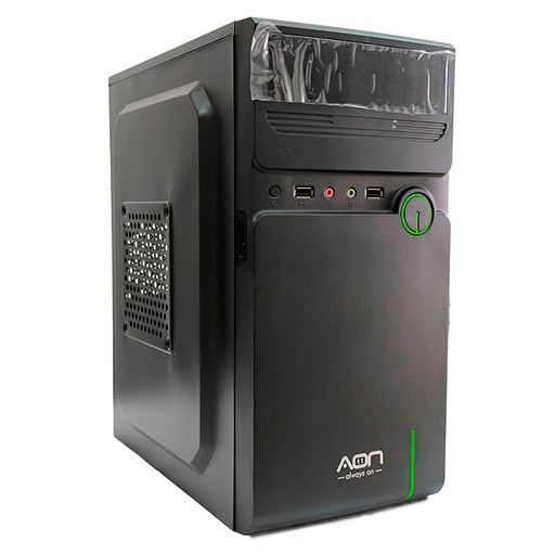 [AO-CA-1001] Case AON Tech-Tower 250 Media Torre Micro-ATX Negro (Con Fuente)