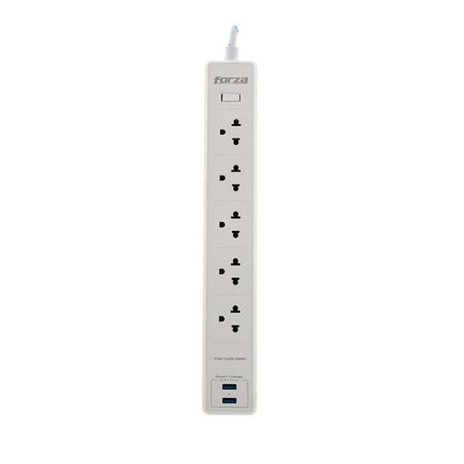 [FSP-512usbw] Supresor de Picos Forza 5 Tomas 110V/220V Blanco