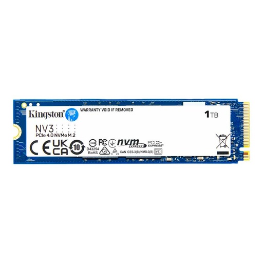 [SNV3S/1000G] Unidad SSD M.2 2280 1TB Kingston NV3 PCIe NVMe 6000Mbps