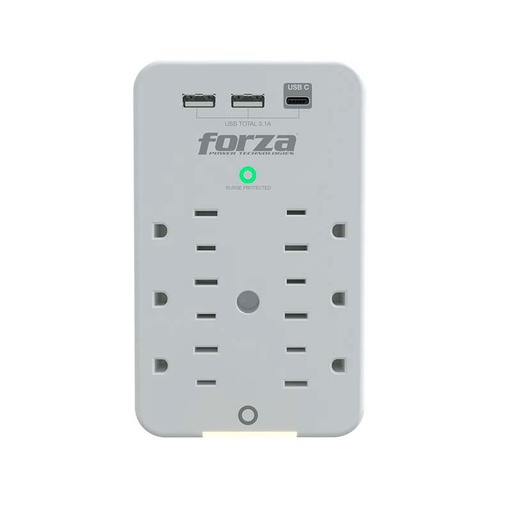 [FWT-631USBC] Protector de sobretensión Forza 6 entradas