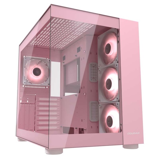 [385KA10.0005] Case Gaming Cougar FV150 RGB Media Torre Rosa (Sin Fuente)