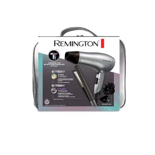 [S4A500-D3019] Combo Remington Secadora Cerámica + Plancha Shine Therapy