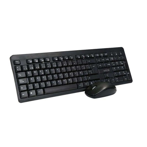 [KB6741BK] Teclado y Mouse Inalámbrico Unno Tekno Klass Español Negro