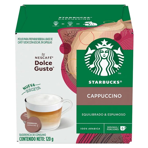 [12539224] Cápsulas Starbucks Cappuccino para Nescafé Dolce Gusto