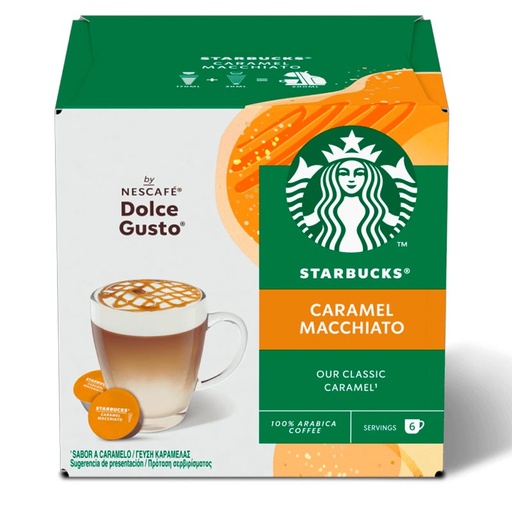 [12421700] Cápsulas Starbucks Caramel Macchiato para Nescafé Dolce Gusto
